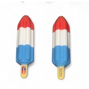 Popsicle Firecracker Rocket Pop Ornaments Set of 2 Red White Blue 2024 Unilever